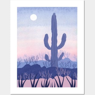 Violet cactus Posters and Art